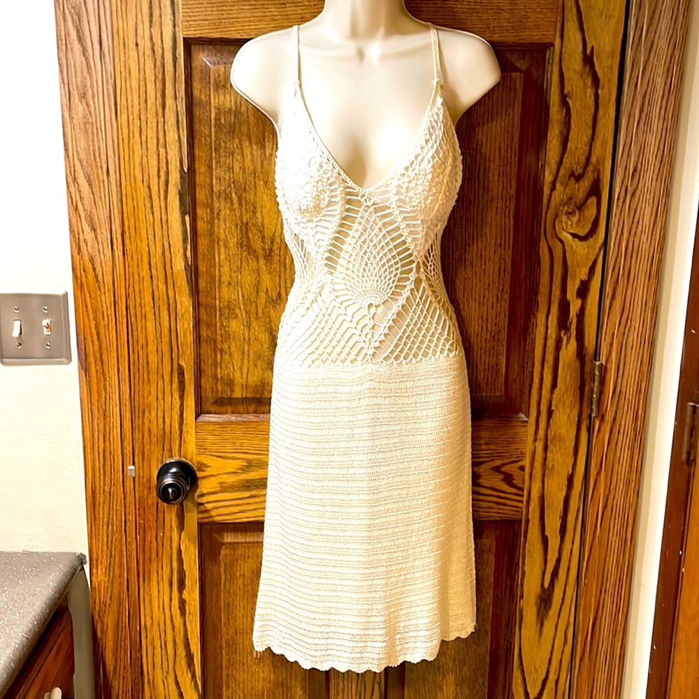 Crochet Body Dress Lined Skirt and Breast